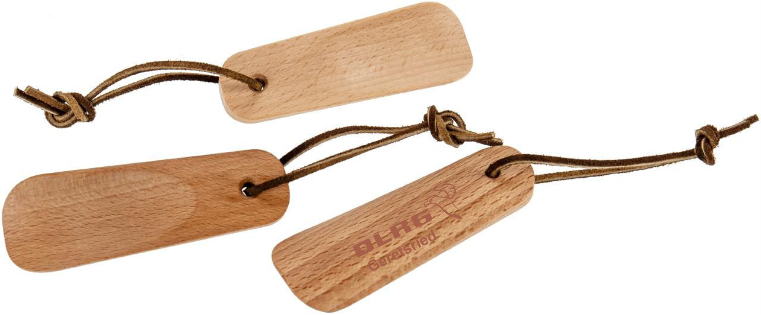 DLRG Geretsried Holz Schuhlöffel - mit Lederband ( der kleine für Unterwegs)    