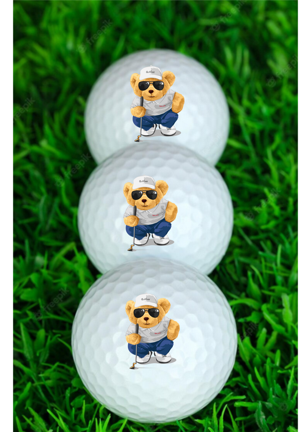 Golfbälle 3er Set inkl.Druck