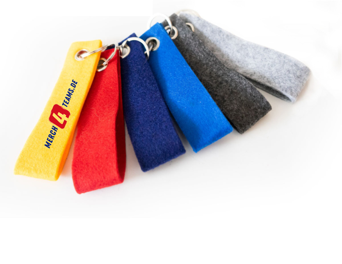 Die Merch4teams Schlüsselanhänger Filzschlaufe
