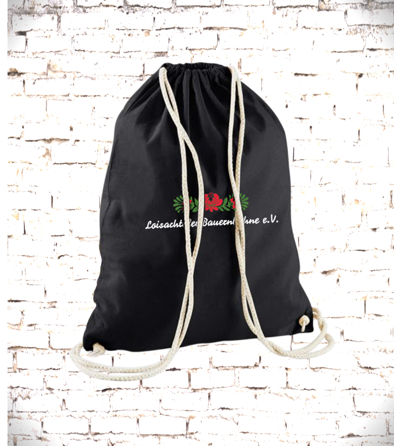 Turnbeutel schwarz