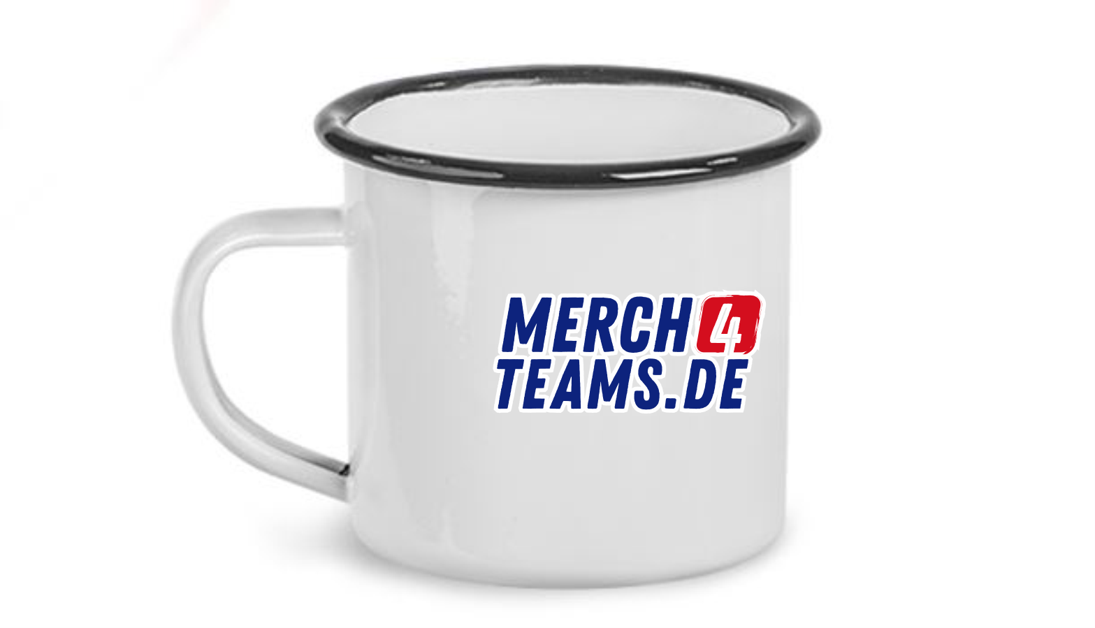 Die Merch4teams Emailletasse  