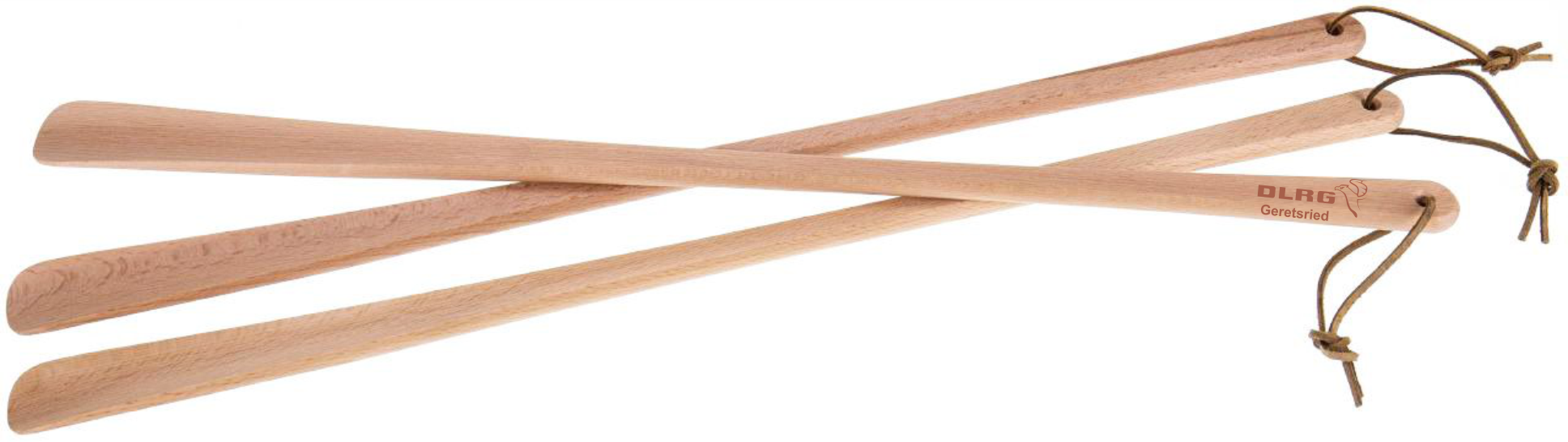 DLRG Geretsried Holz Schuhlöffel mit Lederband  